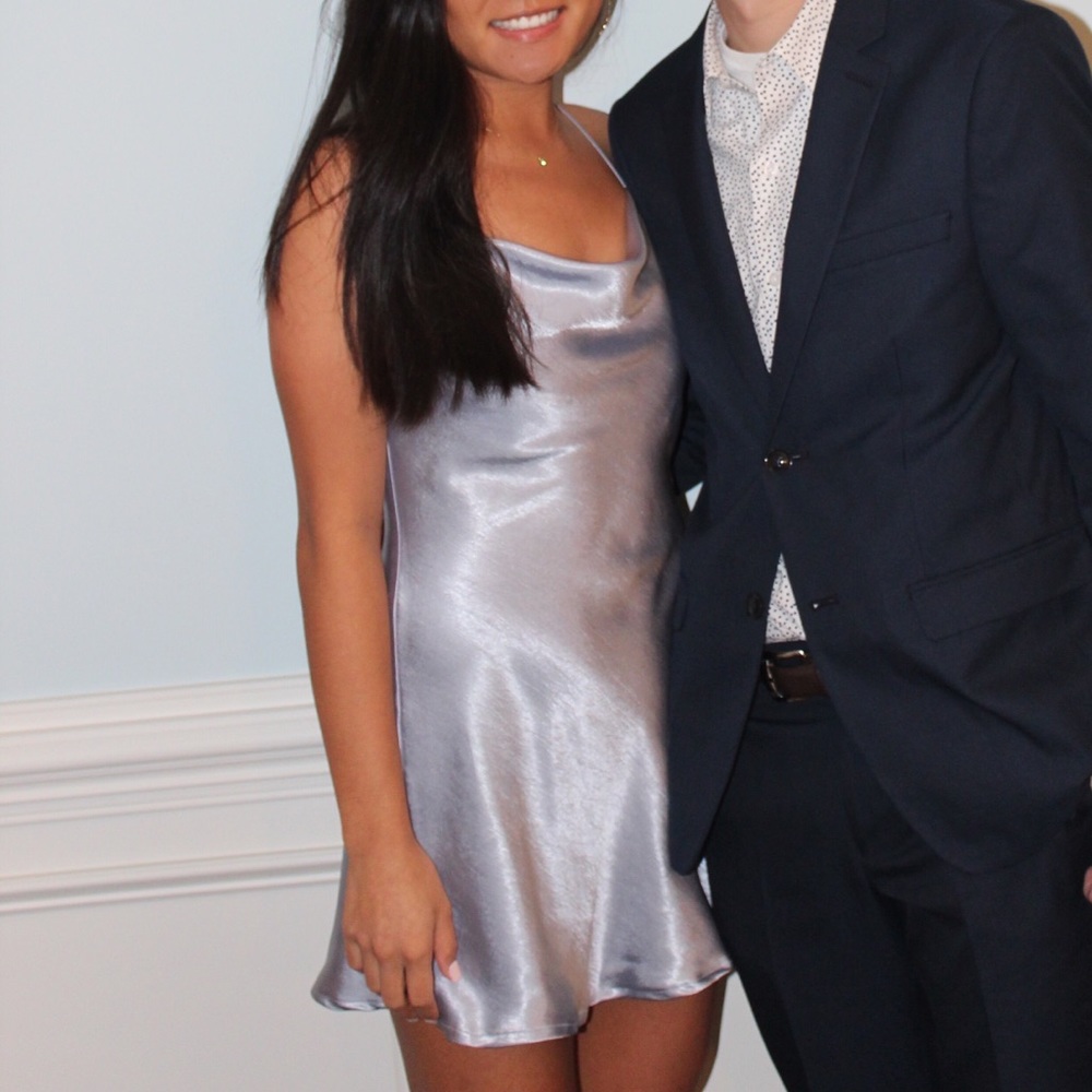 Light blue slip dress